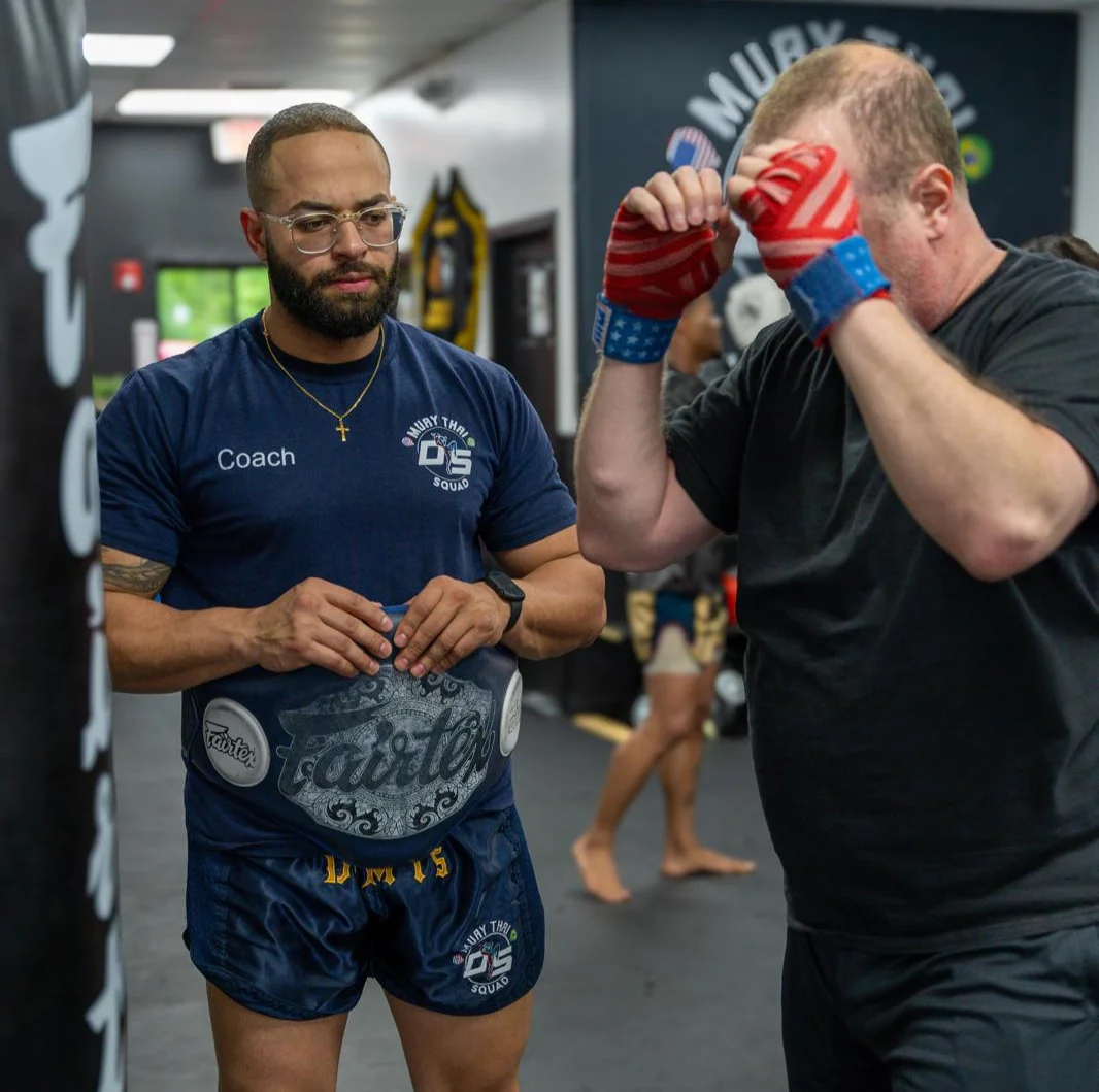 Adult beginner training with the coach
